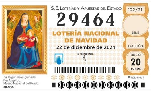 Número 29464 loteria Nacional