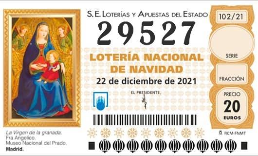 Numero 29527 loteria Nacional