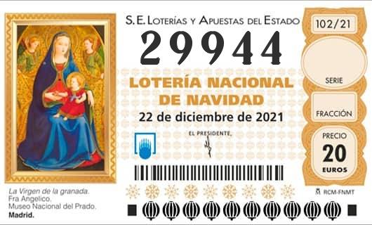 Número 29944 loteria Nacional
