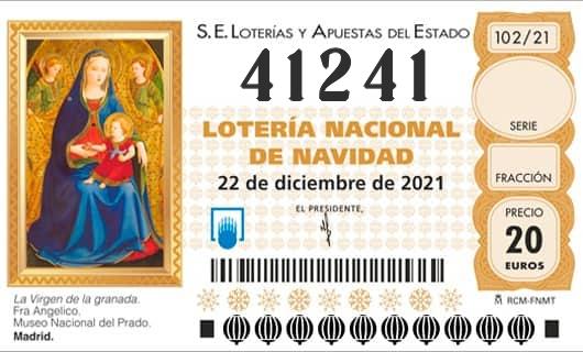 Número 41241 loteria Nacional