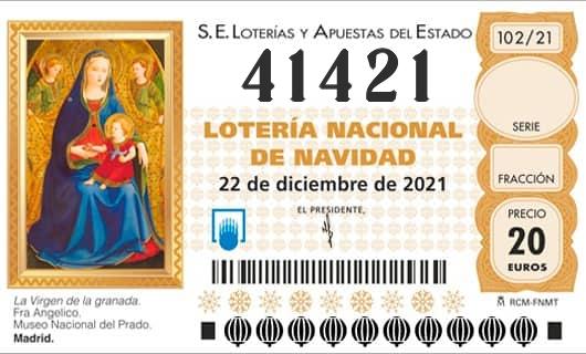 Número 41421 loteria Nacional