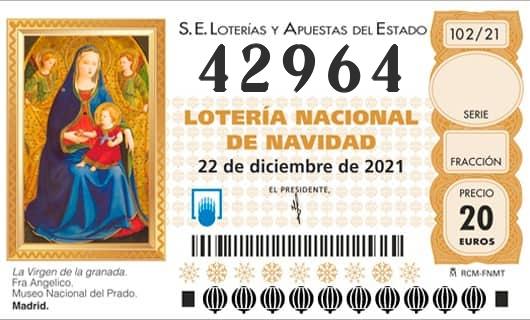 Número 42964 loteria Nacional