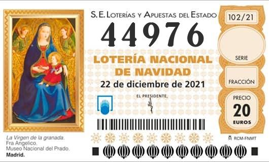 Número 44976 loteria Nacional