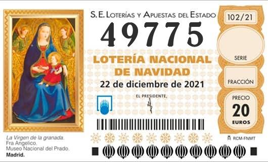 Numero 49775 loteria Nacional