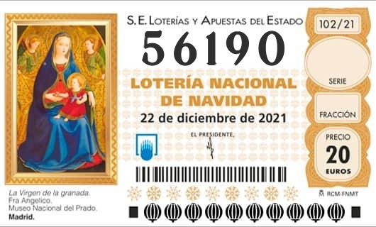 Numero 56190 loteria Nacional