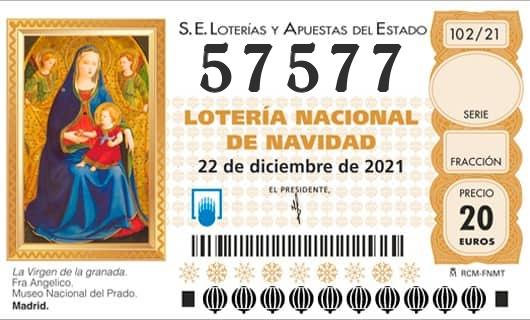 Numero 57577 loteria Nacional