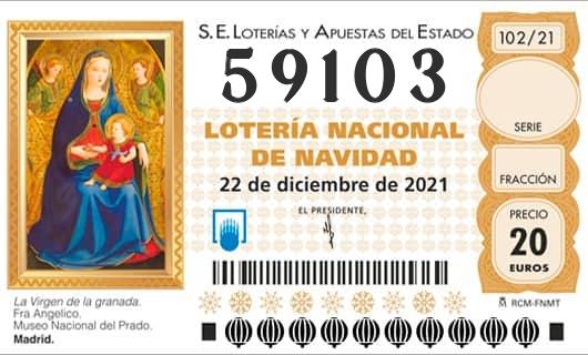 Numero 59103 loteria Nacional