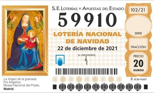 Número 59910 loteria Nacional