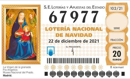 Numero 67977 loteria Nacional