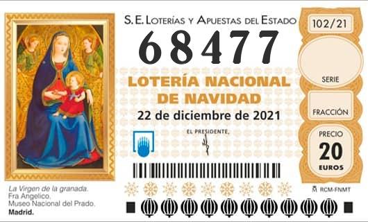 Numero 68477 loteria Nacional