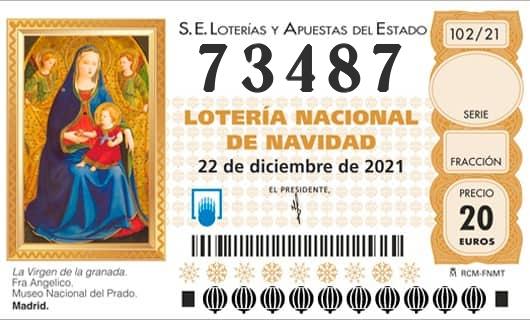 Numero 73487 loteria Nacional