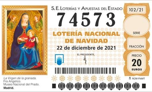 Numero 74573 loteria Nacional