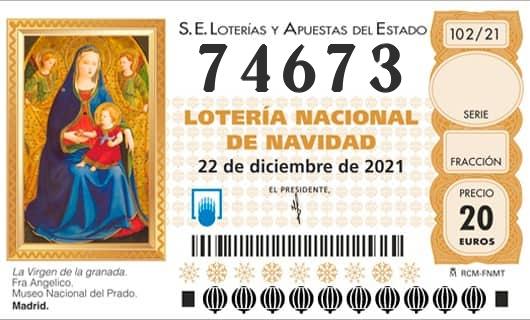 Numero 74673 loteria Nacional