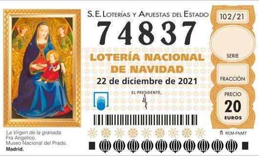 Numero 74837 loteria Nacional