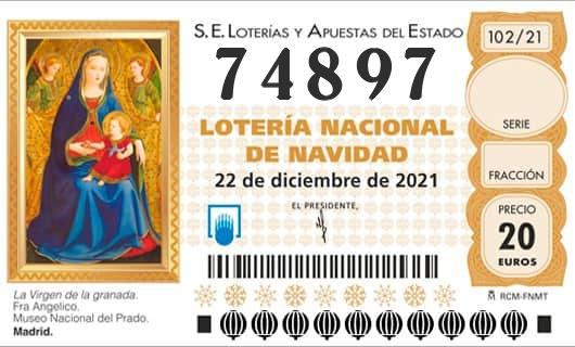 Numero 74897 loteria Nacional