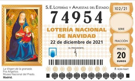 Numero 74954 loteria Nacional
