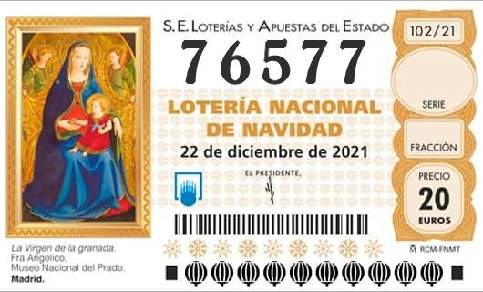 Numero 76577 loteria Nacional