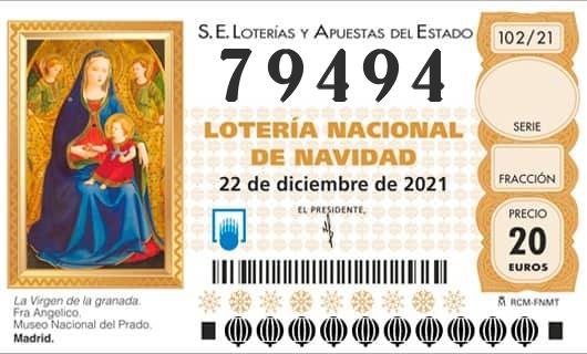 Numero 79494 loteria Nacional