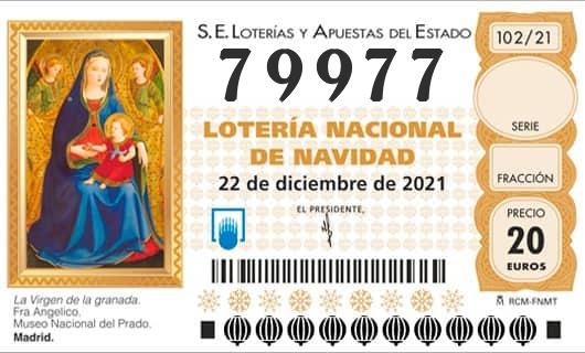 Número 79977 loteria Nacional