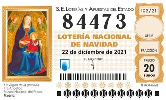 Número 84473 loteria Nacional