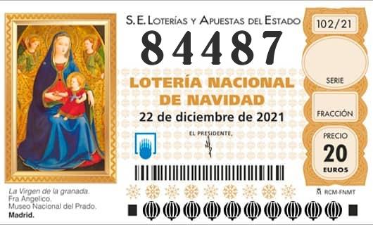 Número 84487 loteria Nacional
