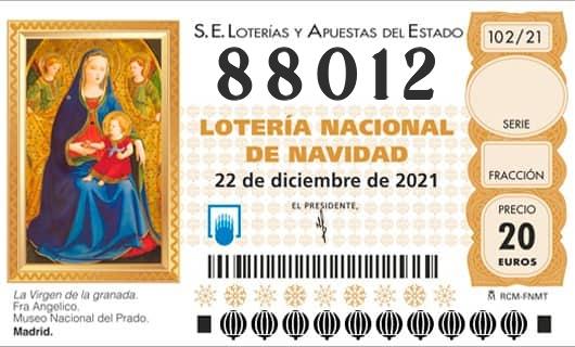 Numero 88012 loteria Nacional