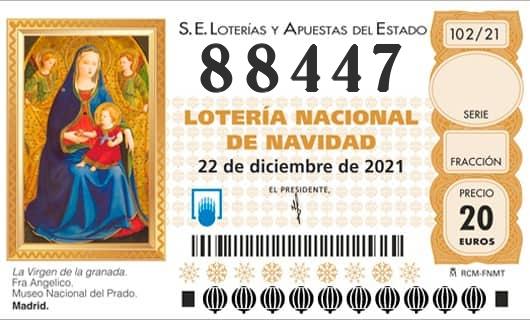 Número 88447 loteria Nacional
