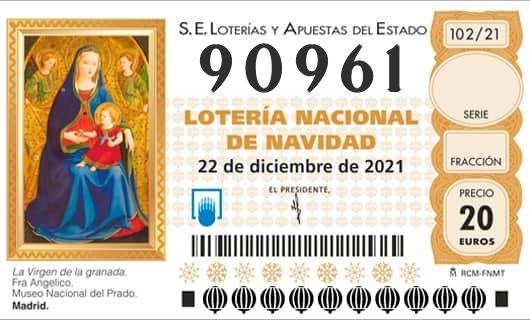 Numero 90961 loteria Nacional