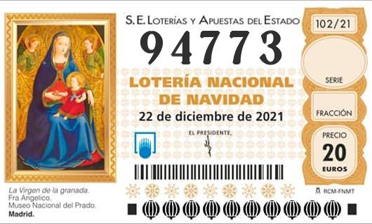 Numero 94773 loteria Nacional