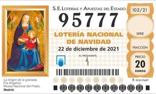 Número 95777 loteria Nacional