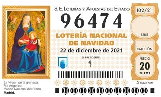 Número 96474 loteria Nacional