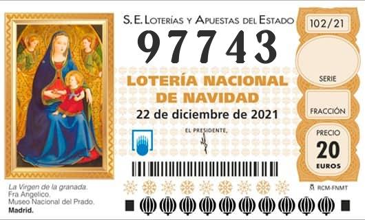 Número 97743 loteria Nacional