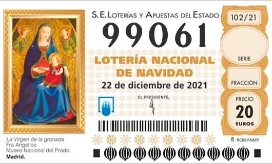 Número 99061 loteria Nacional