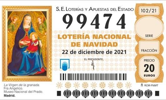 Número 99474 loteria Nacional